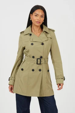 Brave Soul Gabardina con cintur&oacute;n y botones^Mujer Gabardinas|Abrigos