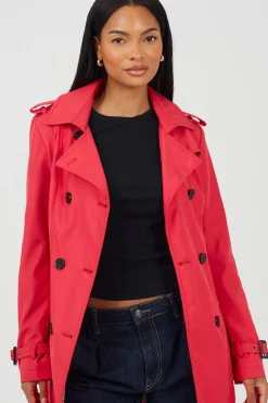 Brave Soul Gabardina con cintur&oacute;n y botones^Mujer Gabardinas|Abrigos