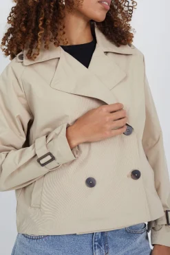 Brave Soul Gabardina corta con doble botonadura^Mujer Gabardinas|Abrigos