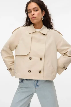 Vero Moda Gabardina corta cuello de solapa^Mujer Gabardinas|Abrigos