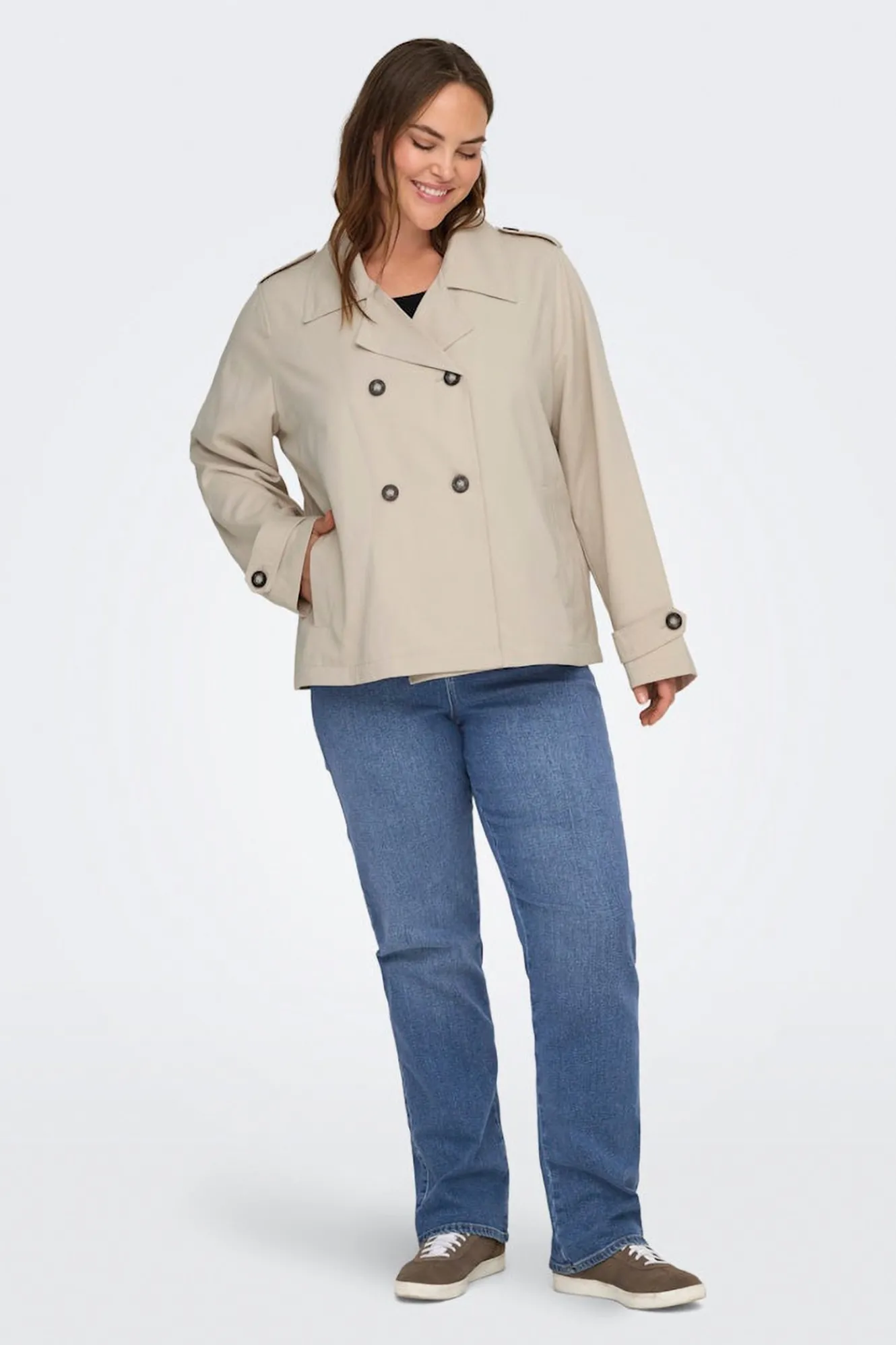 Only Carmakoma Gabardina corta talla grande^Mujer Gabardinas|Abrigos