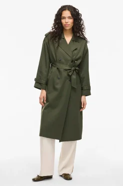 Vila Gabardina larga anudada^Mujer Gabardinas|Abrigos