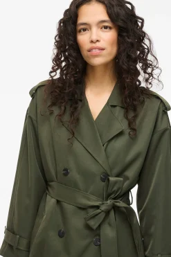 Vila Gabardina larga anudada^Mujer Gabardinas|Abrigos