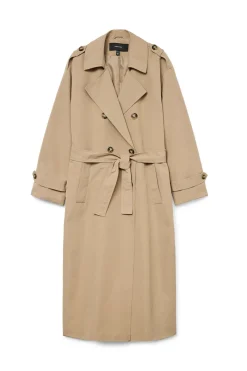 Vero Moda Gabardina larga b&aacute;sica^Mujer Gabardinas|Abrigos