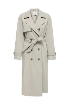 Only Gabardina larga con cintur&oacute;n^Mujer Chaquetas|Gabardinas