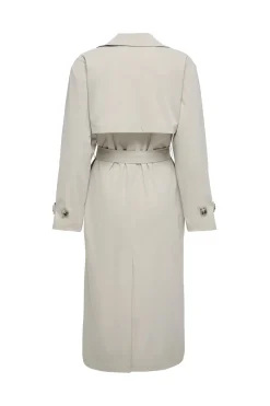 Only Gabardina larga con cintur&oacute;n^Mujer Chaquetas|Gabardinas