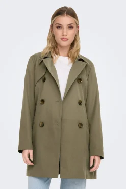 Only Gabardina midi con cintur&oacute;n^Mujer Gabardinas|Abrigos