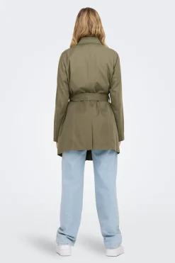 Only Gabardina midi con cintur&oacute;n^Mujer Gabardinas|Abrigos
