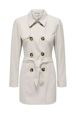 Only Gabardina midi con cintur&oacute;n^Mujer Gabardinas|Abrigos