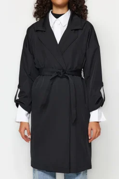 Trendyol Gabardina oversize larga^Mujer Gabardinas|Abrigos