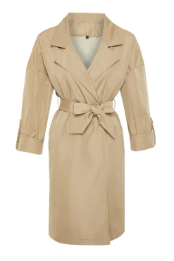 Trendyol Gabardina oversize larga^Mujer Gabardinas|Abrigos