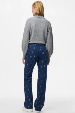 Pieces Jean relax estampado lazo^Mujer Jeans