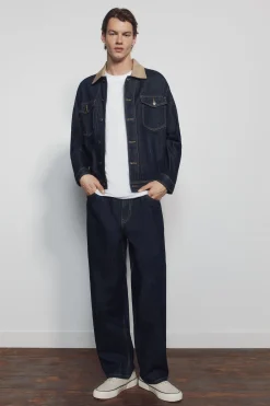 Springfield Jeans lavado desencolado wide leg^Hombre Jeans|Pantalones