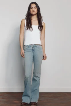 Springfield Jeans Low Flare de talle medio^Mujer Pantalones|Jeans