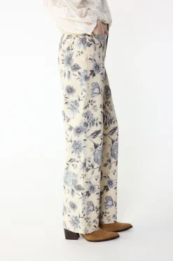 Slowlove Jeans recto flores^Mujer Jeans