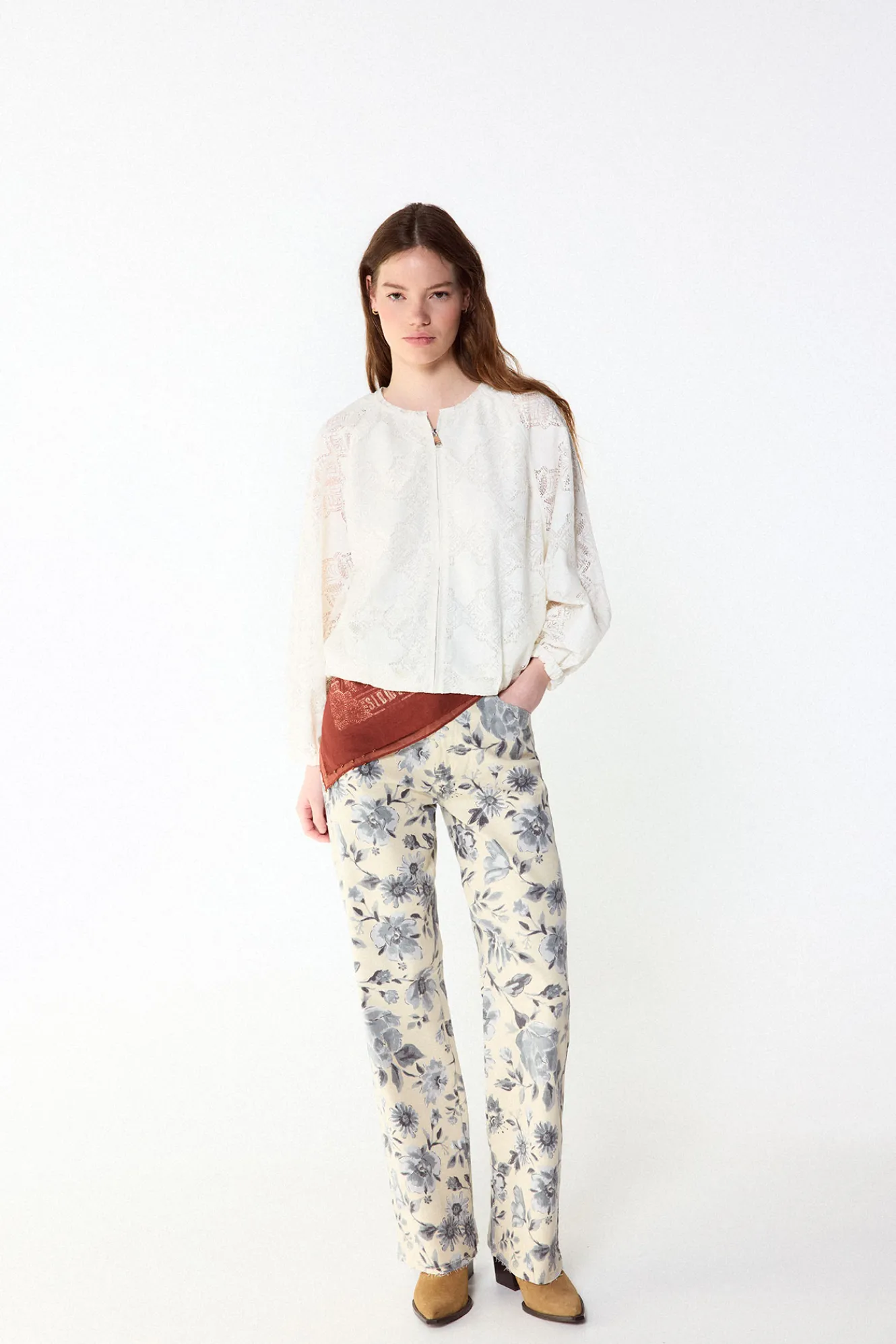 Slowlove Jeans recto flores^Mujer Jeans