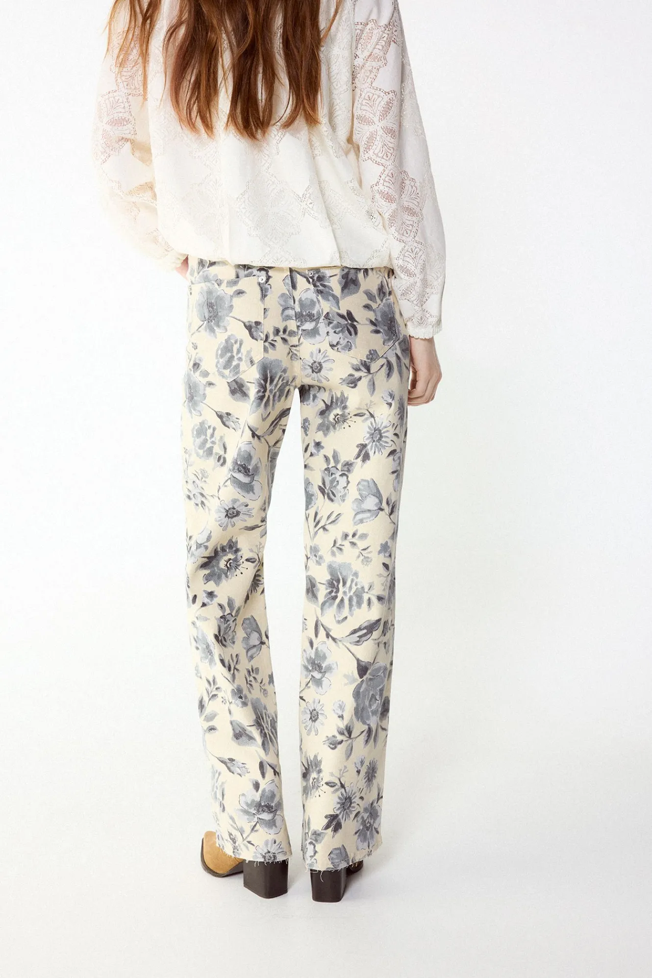 Slowlove Jeans recto flores^Mujer Jeans