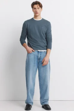 Springfield Jeans sobretintado wide leg^Hombre Jeans|Pantalones