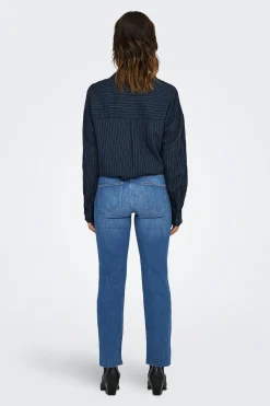 Only Jeans Straight Tiro Medio^Mujer Jeans|Pantalones