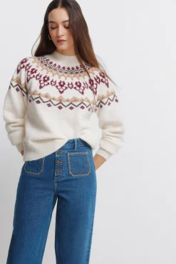 Springfield Jeans super wide bolsillos plastr&oacute;n^Mujer Jeans