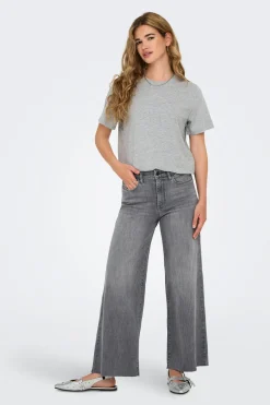 Only Jeans wide leg crop^Mujer Jeans