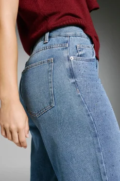 Only Jeans Wide Leg strass^Mujer Jeans