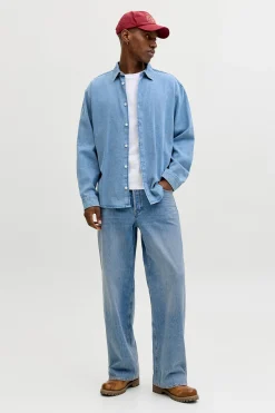 Jack & Jones Jeans wide tiro medio algod&oacute;n^Hombre Jeans|Pantalones