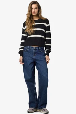 Noisy May jersey b&aacute;sico rayas cuello redondo^Mujer Jerséis Y Cárdigans