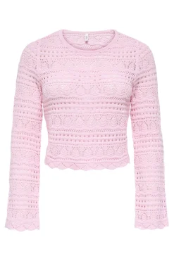 Only Jersey calado cropped^Mujer Jerséis Y Cárdigans