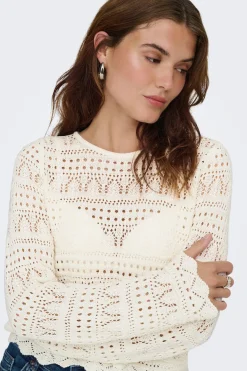 Only Jersey calado cropped^Mujer Jerséis Y Cárdigans