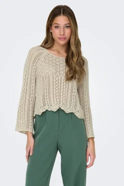 Only Jersey calado manga francesa^Mujer Jerséis Y Cárdigans