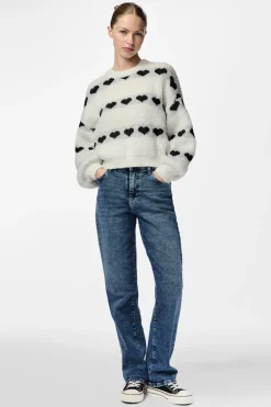 Pieces Jersey con corazones^Mujer Jerséis Y Cárdigans