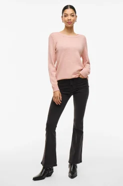 Vila Jersey con cuello redondo de viscosa^Mujer Basic Bar