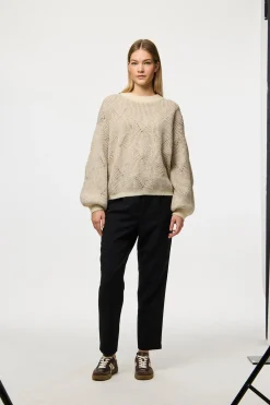 Pieces Jersey contraste pu&ntilde;os cuello^Mujer Jerséis Y Cárdigans