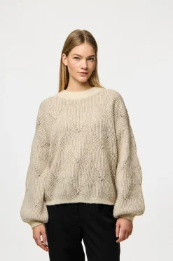 Pieces Jersey contraste pu&ntilde;os cuello^Mujer Jerséis Y Cárdigans