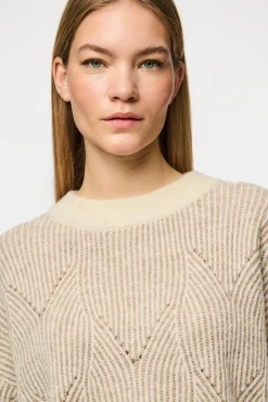 Pieces Jersey contraste pu&ntilde;os cuello^Mujer Jerséis Y Cárdigans