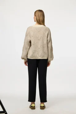 Pieces Jersey contraste pu&ntilde;os cuello^Mujer Jerséis Y Cárdigans