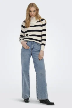 Only Jersey cuello alto cremallera^Mujer Jerséis Y Cárdigans