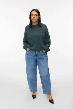 Vero Moda Curve Jersey cuello pico Curve^Mujer Basic Bar