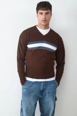 Balmohk Jersey Cuello Pico Rayas^Hombre Jerséis Y Cárdigans