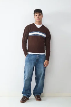 Balmohk Jersey Cuello Pico Rayas^Hombre Jerséis Y Cárdigans