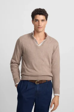 Silbon Jersey cuello pico retro^Hombre Jerséis Y Cárdigans