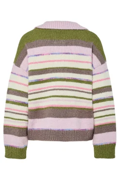 Pieces Jersey Cuello Polo Contraste^Mujer Polos