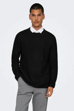 Only & Sons Jersey cuello redondo.^Hombre Jerséis Y Cárdigans