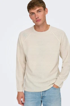 Only & Sons Jersey cuello redondo.^Hombre Jerséis Y Cárdigans