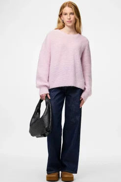 Pieces Jersey cuello redondo b&aacute;sico^Mujer Jerséis Y Cárdigans