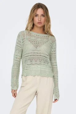 JDY Jersey cuello redondo calado^Mujer Jerséis Y Cárdigans|Camisetas