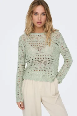 JDY Jersey cuello redondo calado^Mujer Jerséis Y Cárdigans|Camisetas