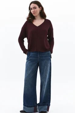 Oxxo Jersey de cuello pico^Mujer Jerséis Y Cárdigans|Basic Bar