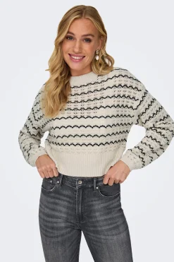 Only Jersey de punto corto canal&eacute;^Mujer Jerséis Y Cárdigans